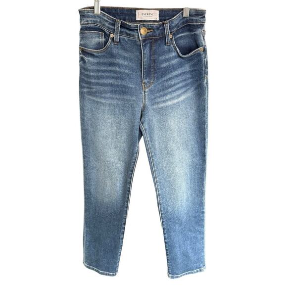 Evereve The Ever Straight Jeans Womens 26 Ankle Length High Rise KP1008MA8E - Picture 1 of 11
